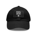 Papa Bear Dad Hat with Leather Patch | Father's Day Gift, Casual Style, Outdoor Adventures, Family Outings, Trendy Accessories