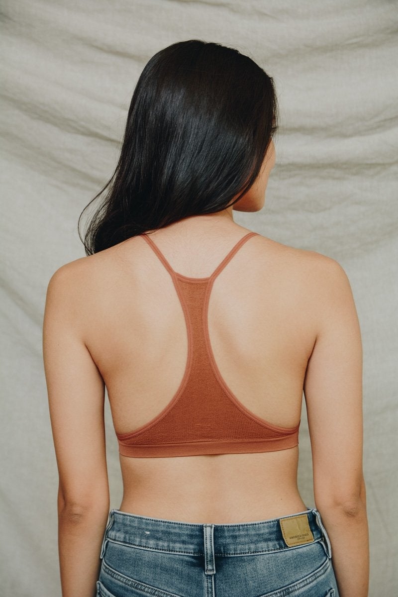 Seamless Lace Up Racerback Bralette
