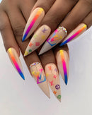 Colorful LV Nail Stickers