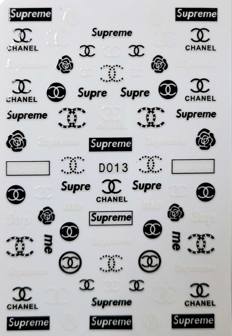 CH Supreme D013 Nails Art Sticker