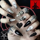Halloween Medium Length Almond Press on Nails with Designs