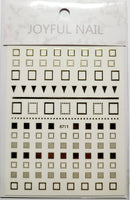 Gold Square Nail Stickers