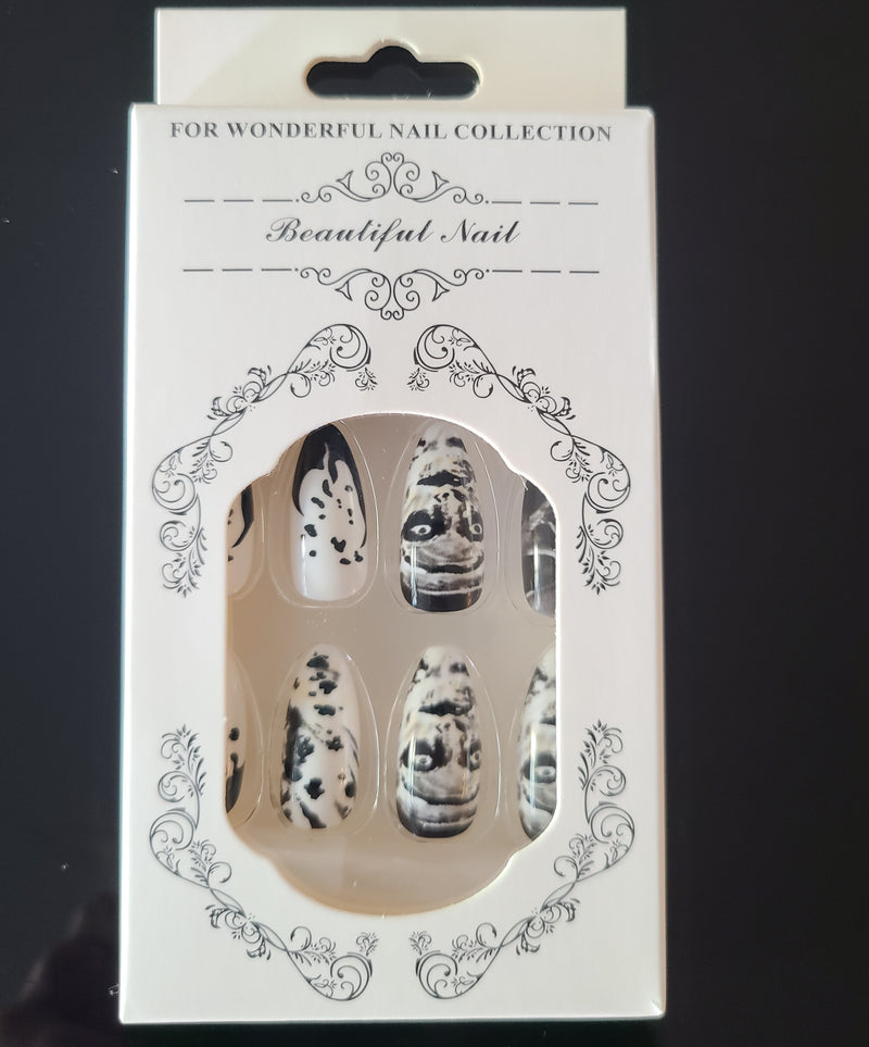 Halloween Medium Length Almond Press on Nails with Designs