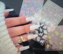 Tulip Nail Art 5D Sticker Embossed  Nails Art Sticker - 1 Sheet Slice Flower Transfer Sticker