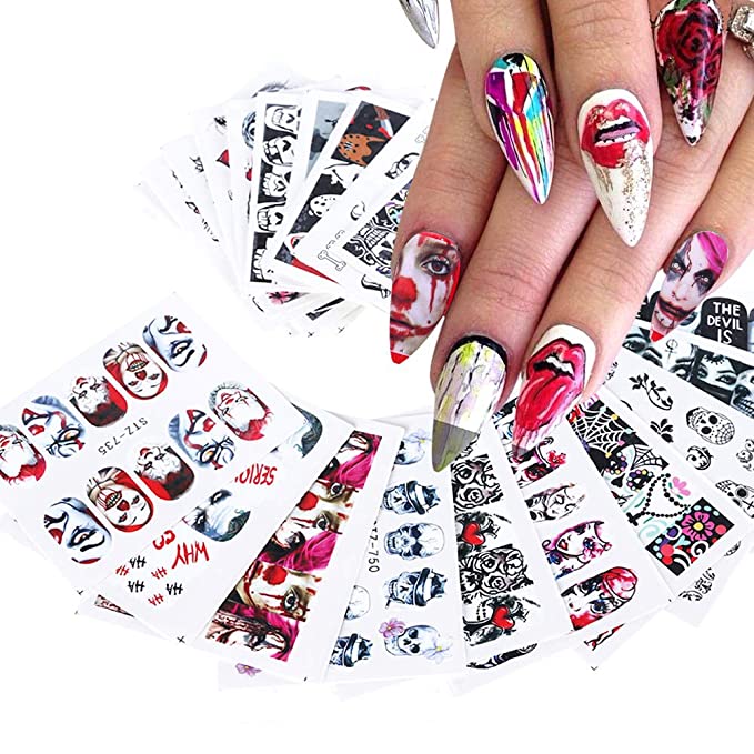 25 Sheets Halloween Nail Stickers