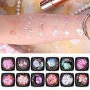 12 Boxes Holographic Self-Adhesive Glitter for Face Body Eye Hair Nail