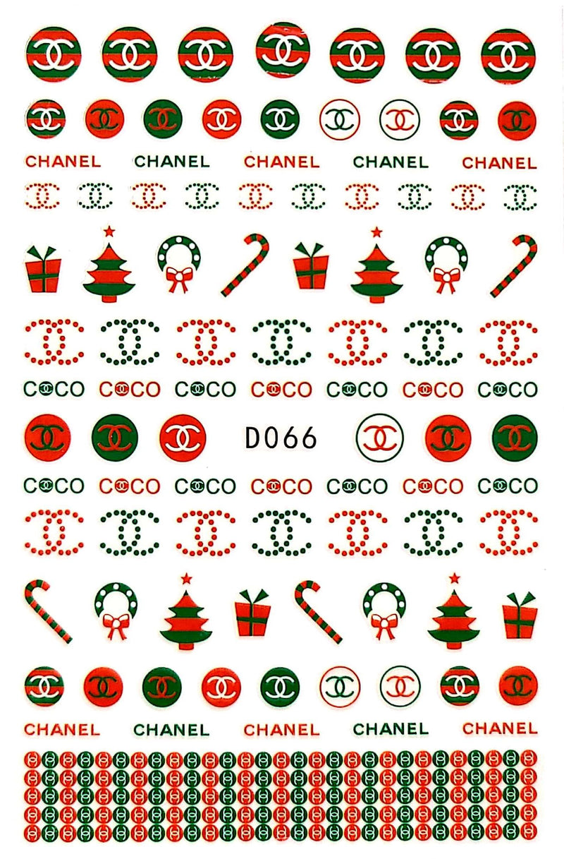 CH Christmas D066 Nails Art Sticker