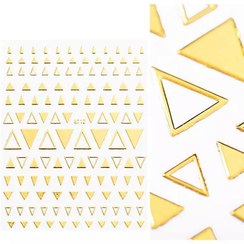 Gold Triangle Nail Stickers