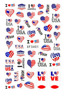 I love USA Nail Sticker Transfer Decals for Nail Art Decorations