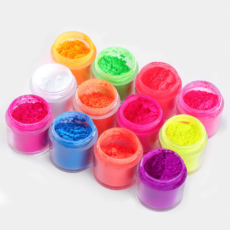 12 Colors Neon Fast Drying Acrylic Dip Powder