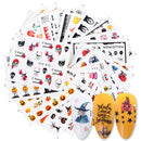 24 Sheets Halloween & Fall Nail Art Stickers