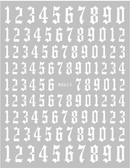 Number Black and White 3D Nails Art Sticker