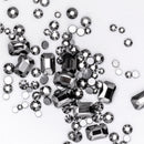 Mixed 3D Nail Art Decoration Rhinestones Black and Gold