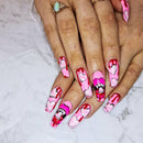 Halloween Long Nail Boo Lips Nail Sticker