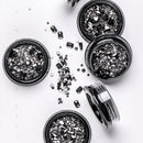 Mixed 3D Nail Art Decoration Rhinestones Black and Gold