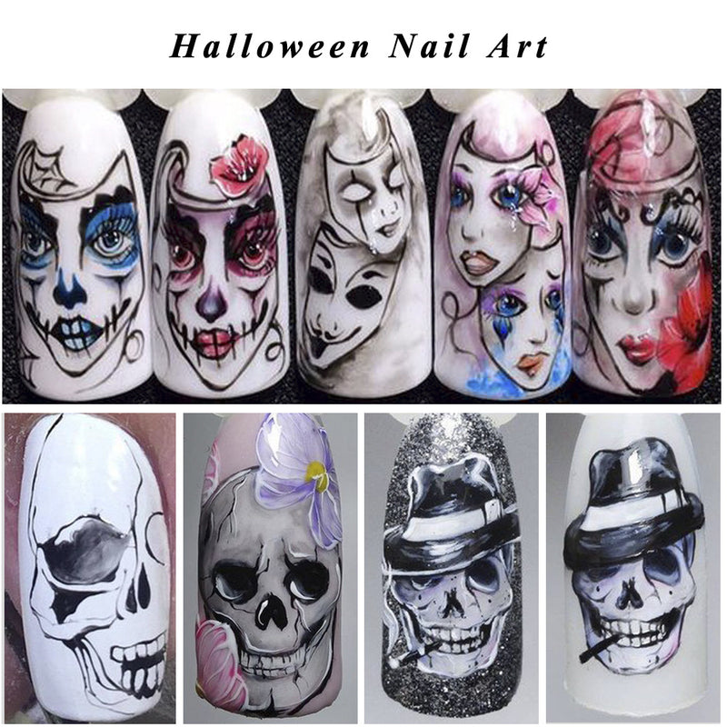 25 Sheets Halloween Nail Stickers