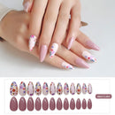 Medium Length Almond Press on Nails with Designs