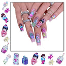 Painting Long Nail Cartoon Geisha Nail Sticker