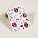 Halloween Long Nail Boo Lips Nail Sticker