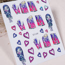 Painting Long Nail Karla Nail Sticker