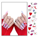 Painting Long Nail Love Mail Nail Sticker