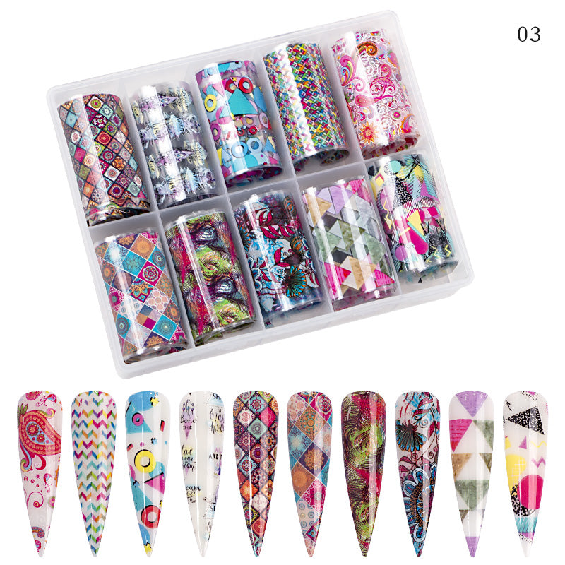 Drawings Happy Colorful Nail Foil