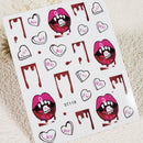 Halloween Long Nail Boo Lips Nail Sticker
