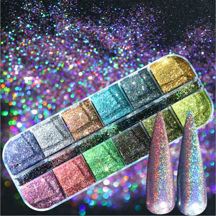 Glitter Powder set 12 colors which can mix up with different style perfect for Christmas