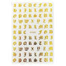 Number and Letter  3D Nails Art Sticker