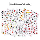 24 Sheets Halloween & Fall Nail Art Stickers