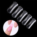 100 PCS False Nail Mold Clear Full Cover 10 zice