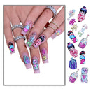 Painting Long Nail Cartoon Geisha Nail Sticker