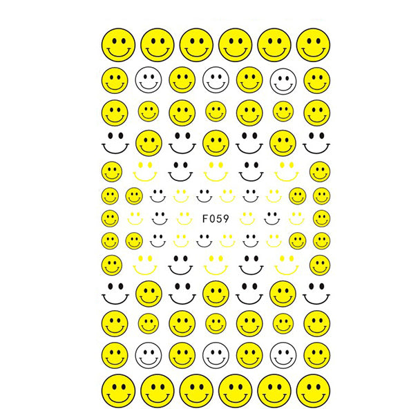 Happy Face Nail Sticker Transfer Decals for Nail Art Decorations
