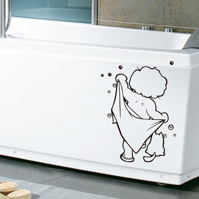 Hot sale Bathroom Cute Kids Shower Art Stickers