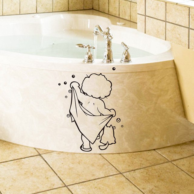 Hot sale Bathroom Cute Kids Shower Art Stickers