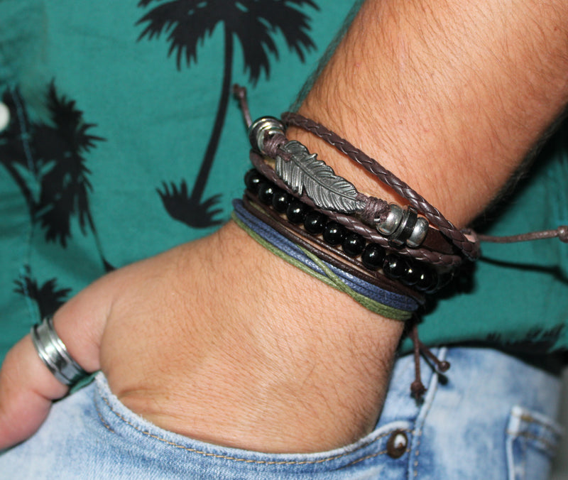Multilayer Leather Bracelet Handmade