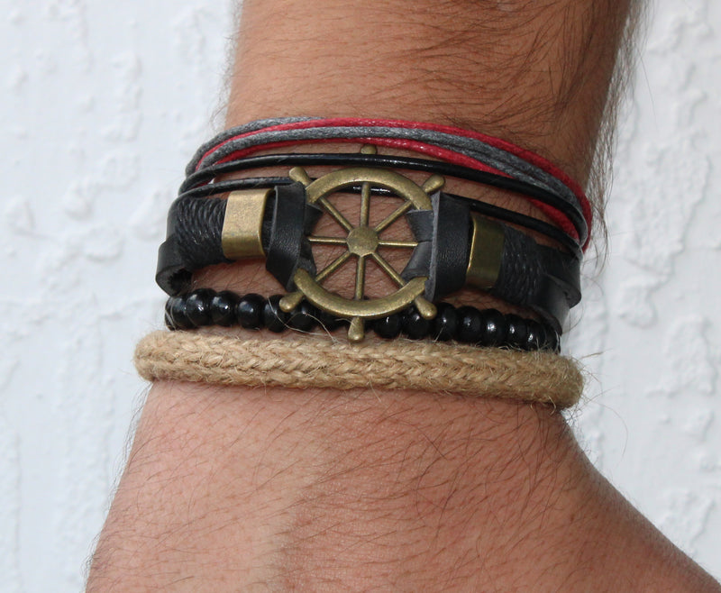 Multilayer Leather Bracelet Handmade