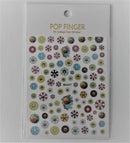 Happy multicolor flower  Nails Art Sticker