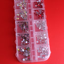 12 Grids Nail rhinestone  flame Nail flat base, 3D