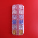 12 Grids Mix  Pearl flat base Multicolor Nail 3D
