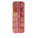 3D Metal Nail Art 12 Set Gold Silver Jewelry Decoration