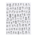 5 Colorful Sticker Art Woman Shape Nail Sticker 3D Nails Art Sticker