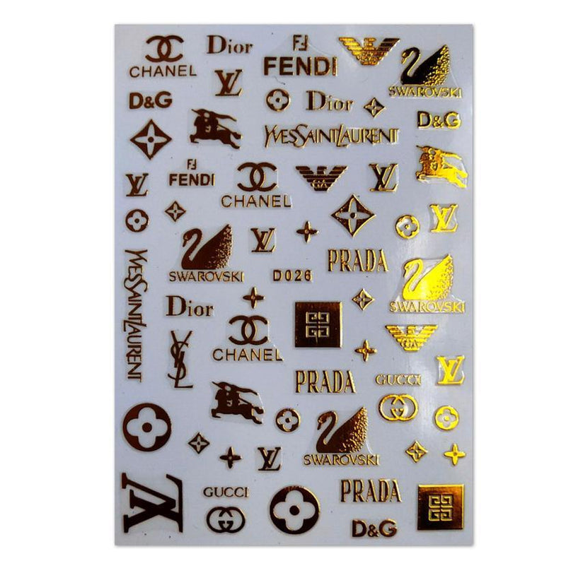 Gold Mix Lux Brand Nail Stickers