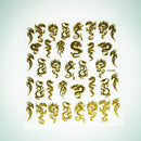 Dragon Gold Red and Multicolor  Nail Stickers
