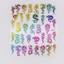 Dragon Gold Red and Multicolor  Nail Stickers