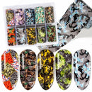 Colorful  Camouflage Drawings  Nail Foil