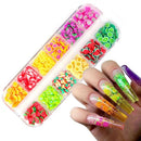 3D Nail Art 12 Set Colorful  Fruit Nail Decoration