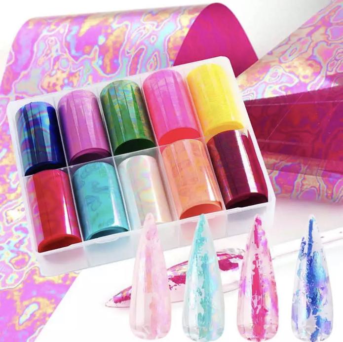 Tendency  Colorful  Holographic  Nail Foil
