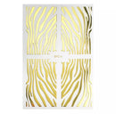 Gold Zebra Nail Sticker Transfer Decals for Nail Art Decorations