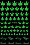 Vegetarian Nail Art Stickers Fluorescence weed